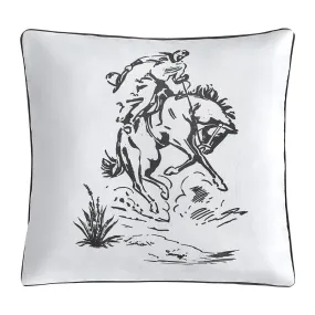 Ranch Life Bronc Rider Decorative Throw Pillow