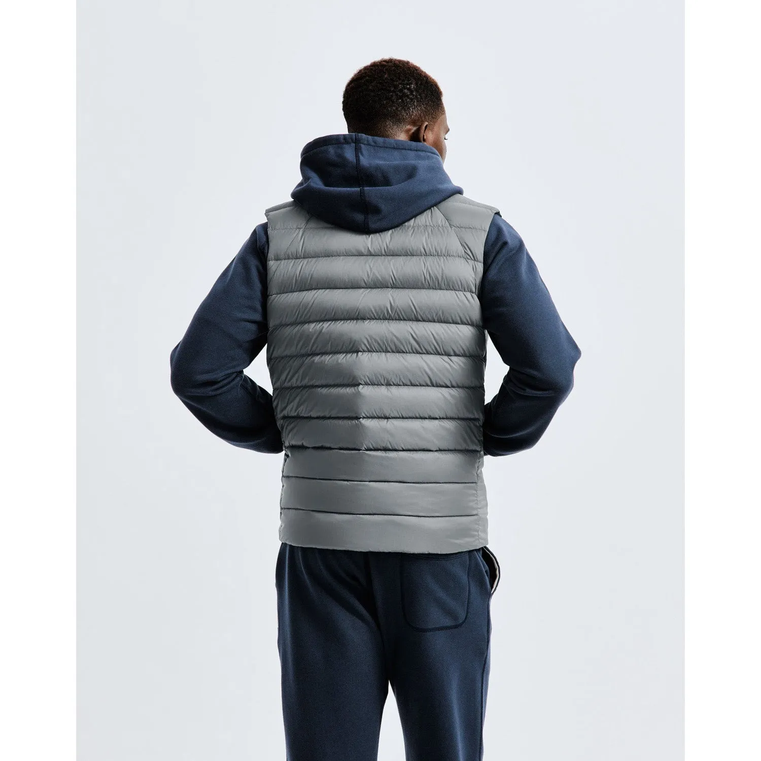 Reigning Champ Men Woven Warm-Up Downfill Vest Carbon RC-4237-CBN