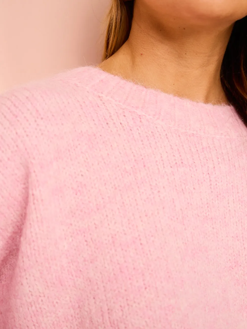 Roame Marina Knit Sweater in Pearl Pink