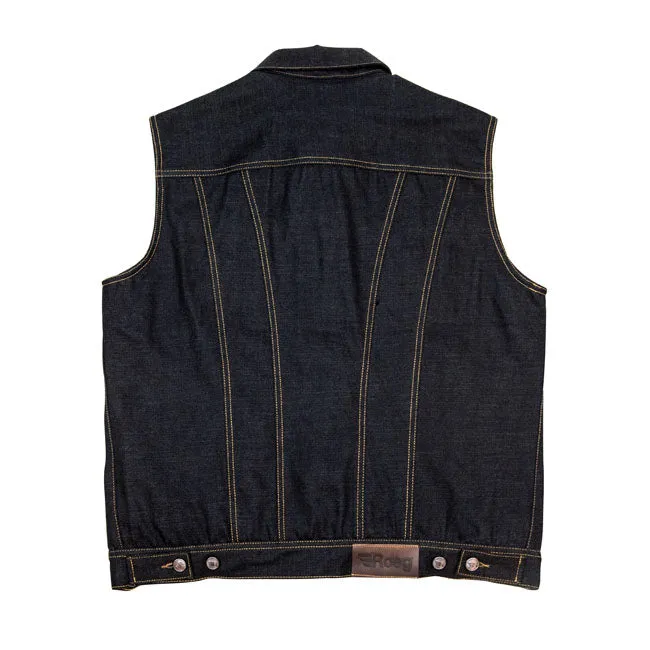 ROEG KALE Men's sticky blue denim vest