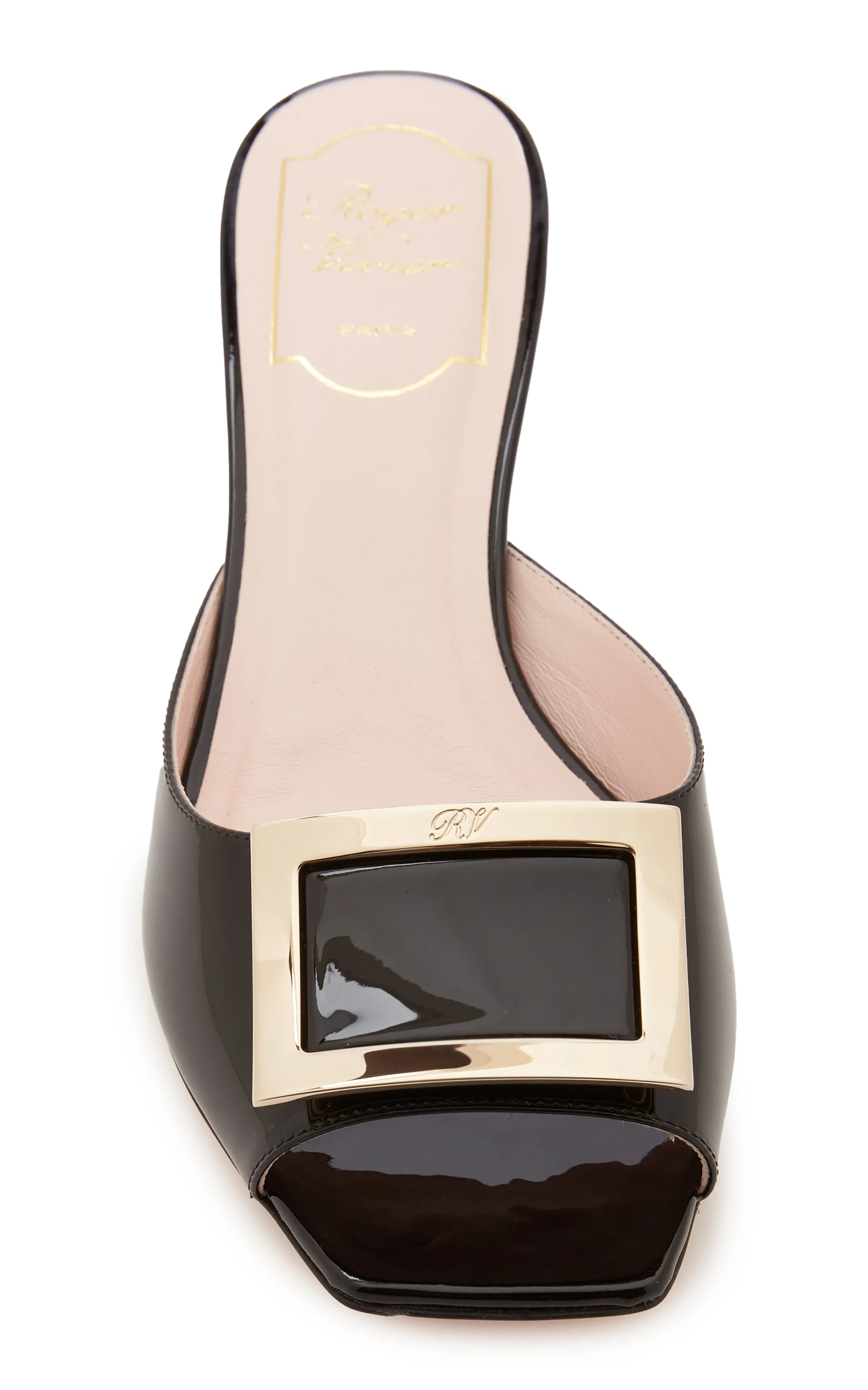 Roger Vivier Trompette Patent Leather Mules