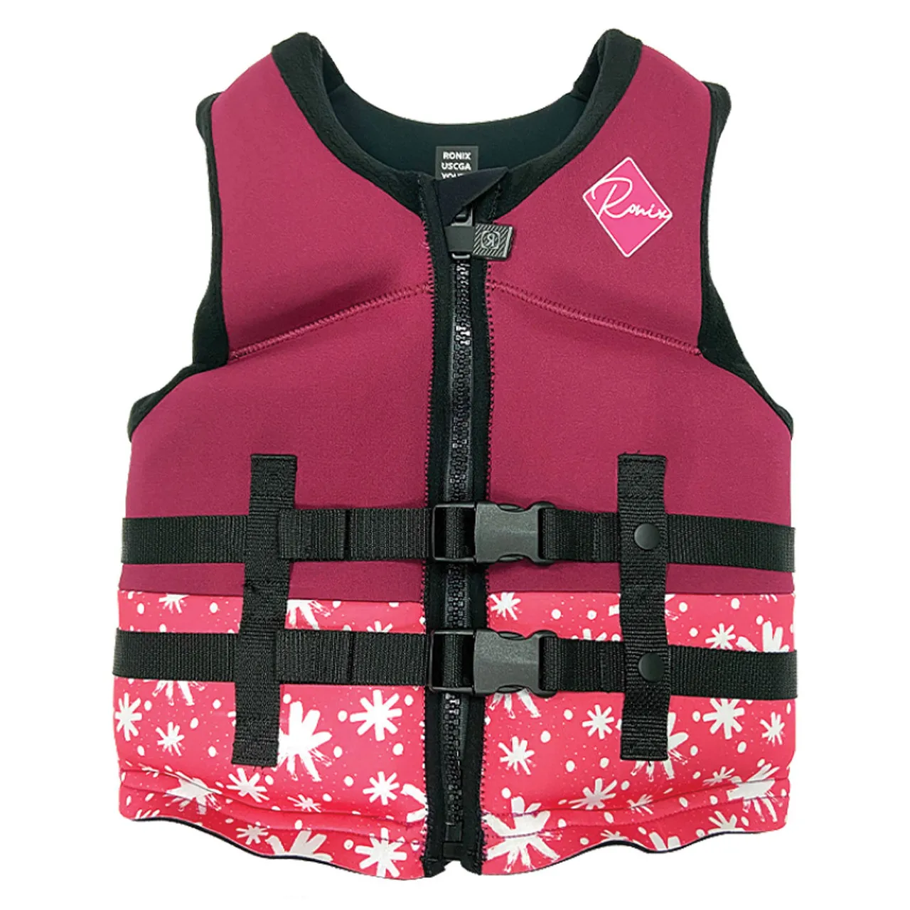 Ronix Laguna (Plum) Girl's Youth CGA Life Jacket 50-90 LBS