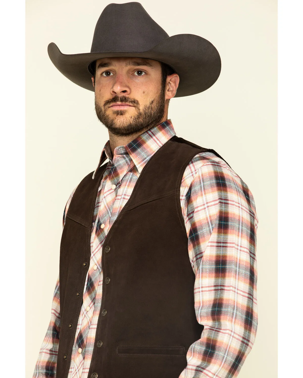 Roper Men's Suede Buckle Tie Vest