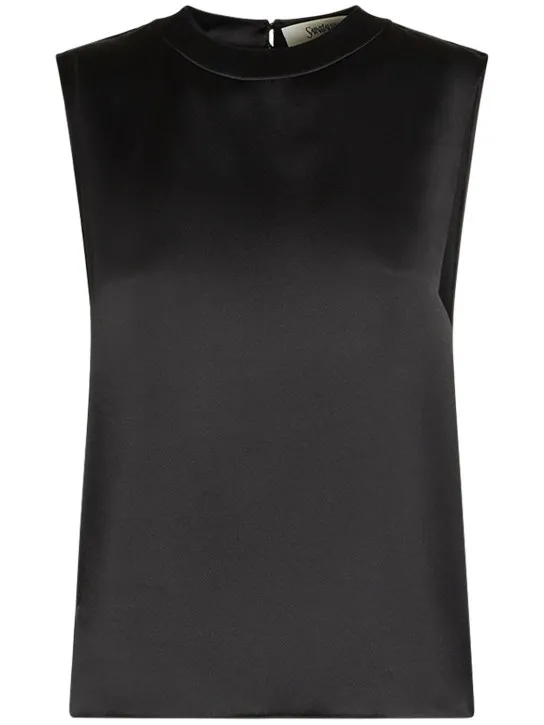 Saint Laurent   Sleeveless silk top 