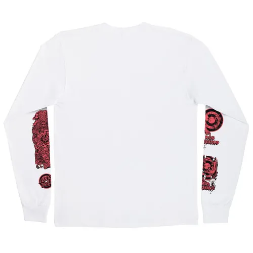 Santa Cruz Skateboards Longsleeve Shirt Rob Roskopp Evolution White/Brick