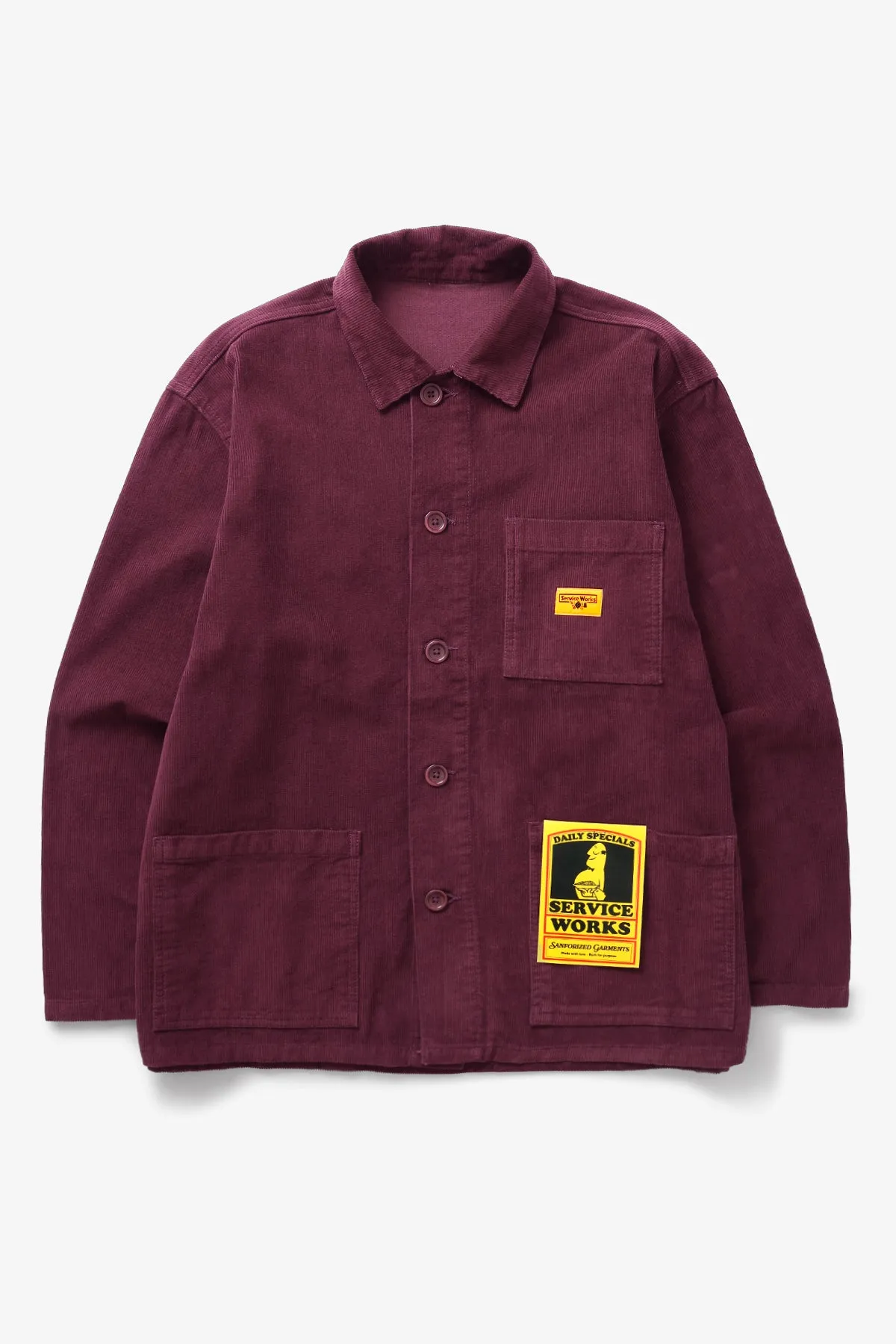 Service Works - Corduroy Coverall Jacket - Plum