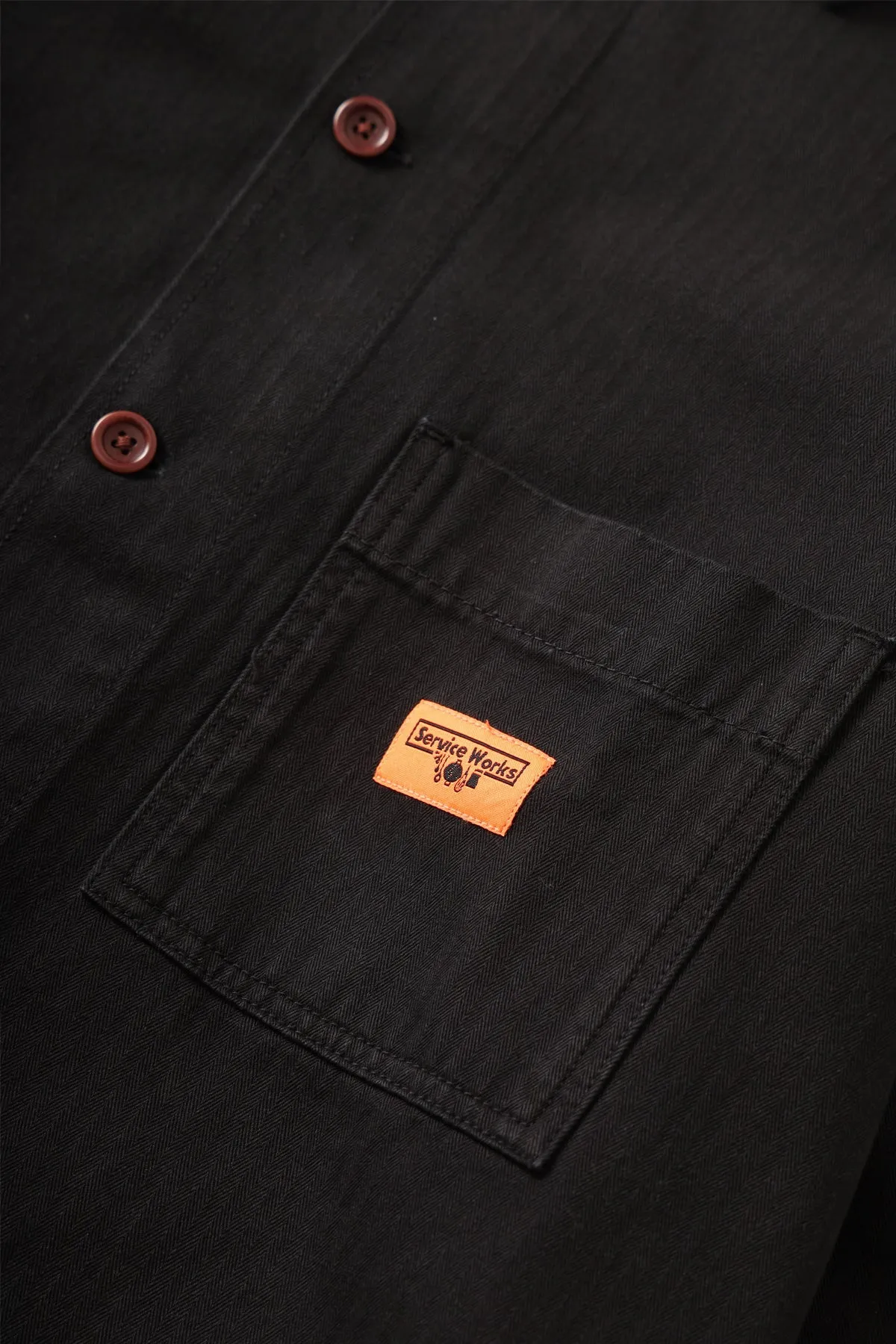 Service Works - Herringbone Front Of House Jacket - Black