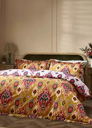 Seventy Three Paoletti Dawson 100% Cotton Duvet Cover Set - Amber | Kaleidoscope