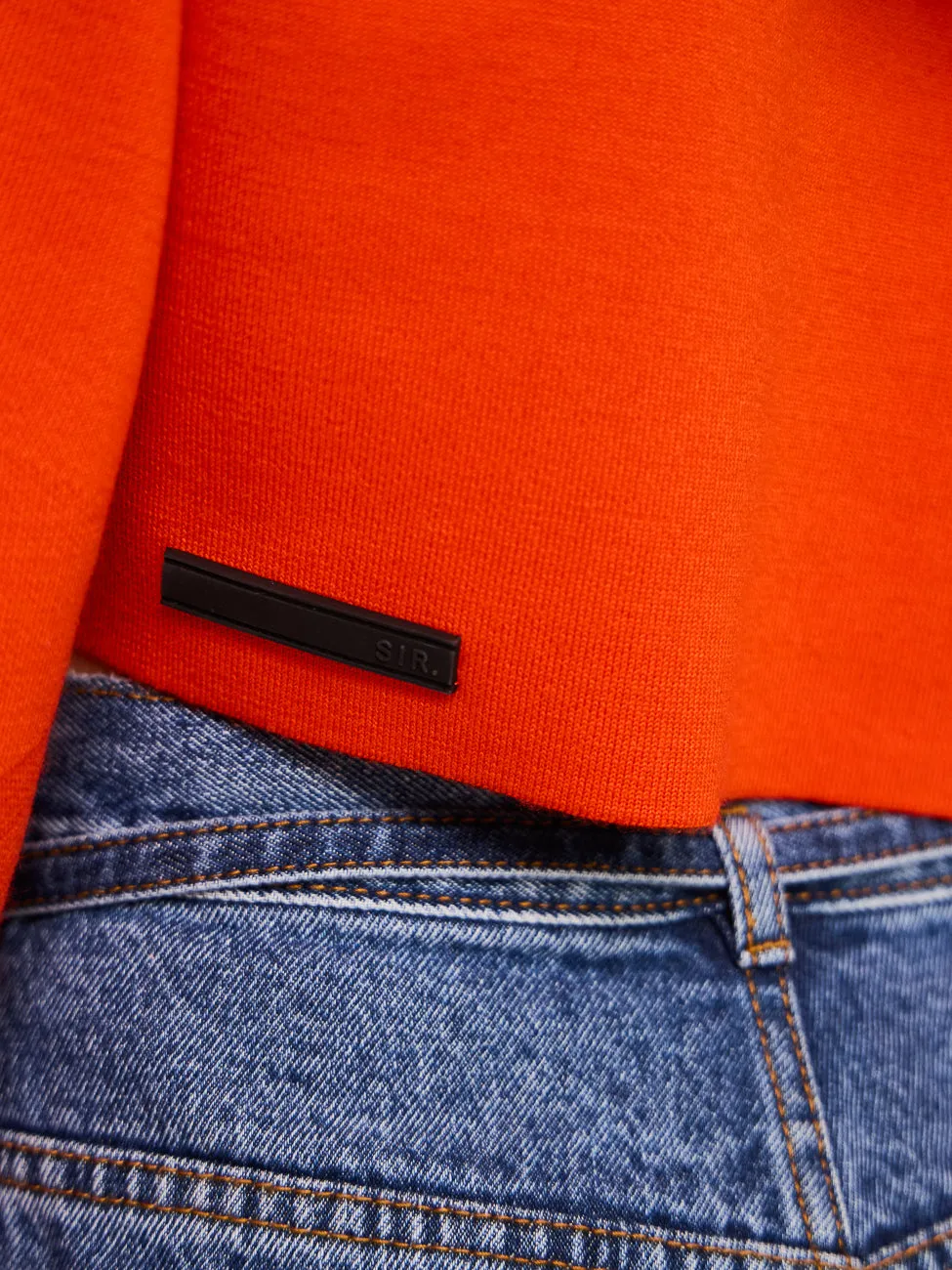 Sir Playback Zip Sweater in Tangerine