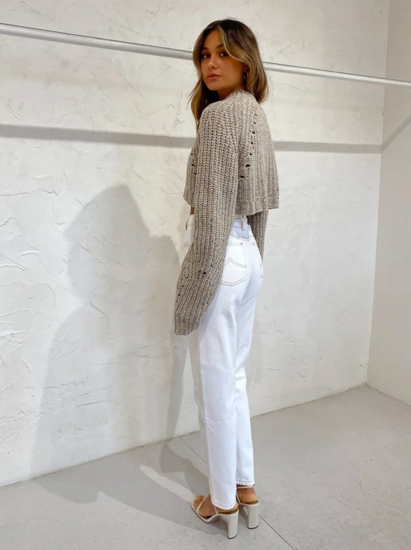 Sir Seville Cropped Sweater in Bone