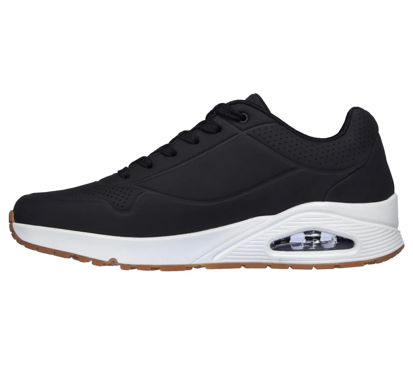 Skechers Uno Stand On Air Trainers Black Durabuck