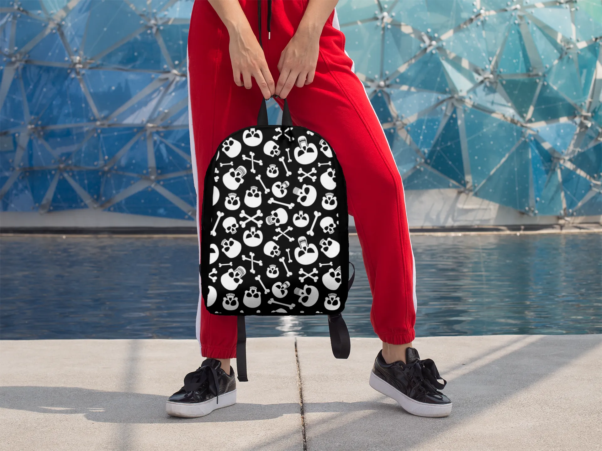 Skulls and Crossbones Water-Resistant Backpack