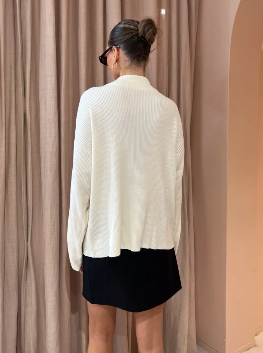 Sovere Legacy Reversible Sweater in Off White