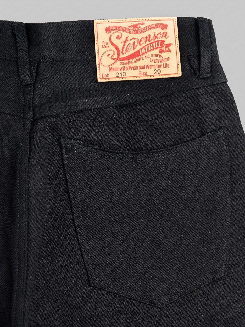 Stevenson Overall Co. Big Sur 210 12oz Slim Tapered Jeans Solid Black