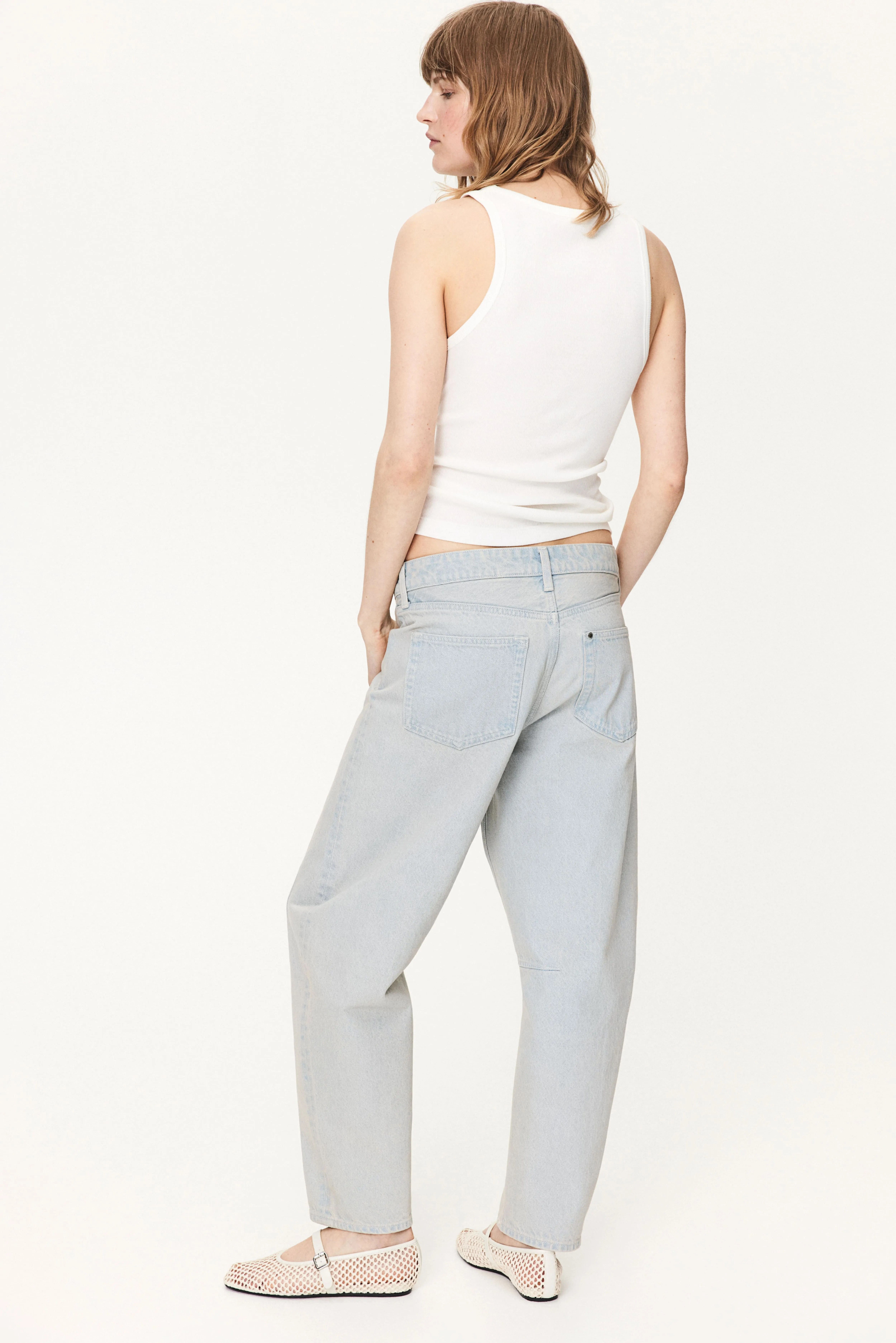 Super Barrel Regular Jeans - Regular waist - Long - Pale denim blue - Ladies | H&M GB