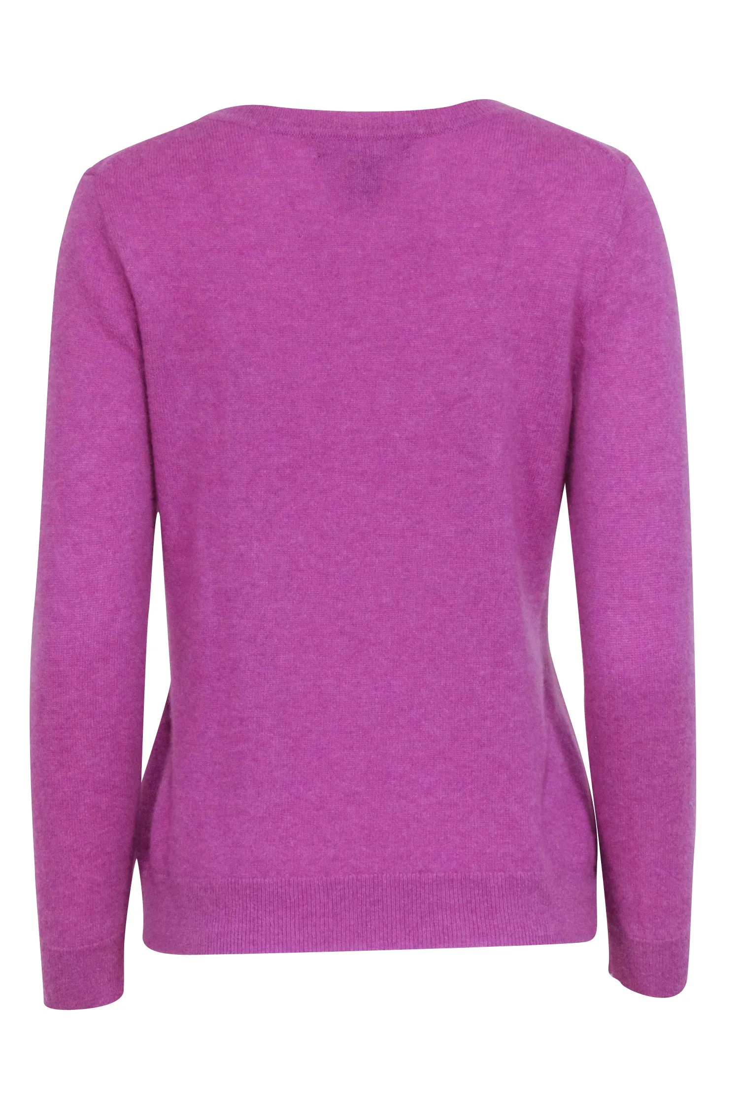 Tahari - Purple Cashmere V-neck Sweater Sz L