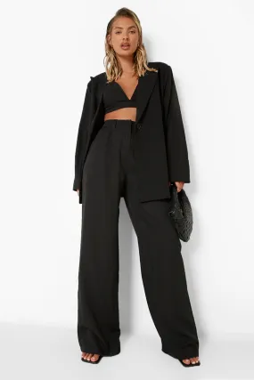 Tailored Straight Leg Slouchy Pants