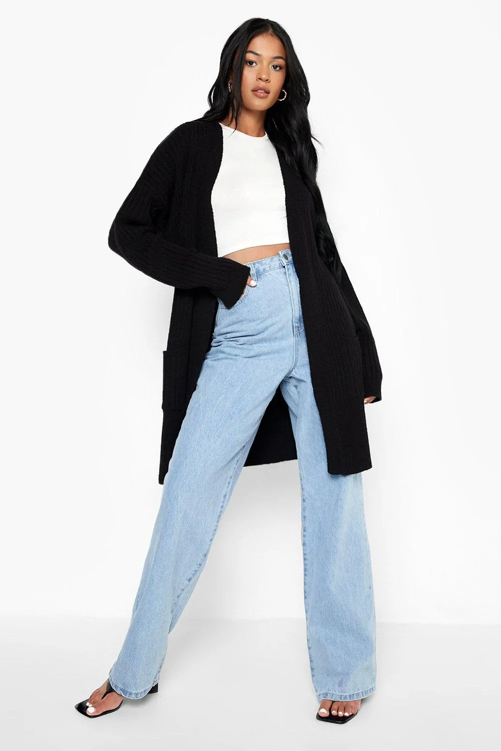 Tall Belted Rib Cardigan