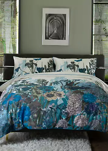 The Lyndon Company Tivoli Blue 180 Thread Count Cotton Duvet Cover Set | Kaleidoscope