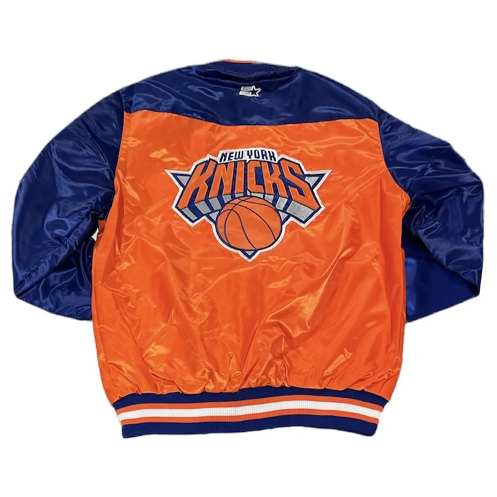 The Tradition II Team NY Knicks Orange/Blue Satin Jacket