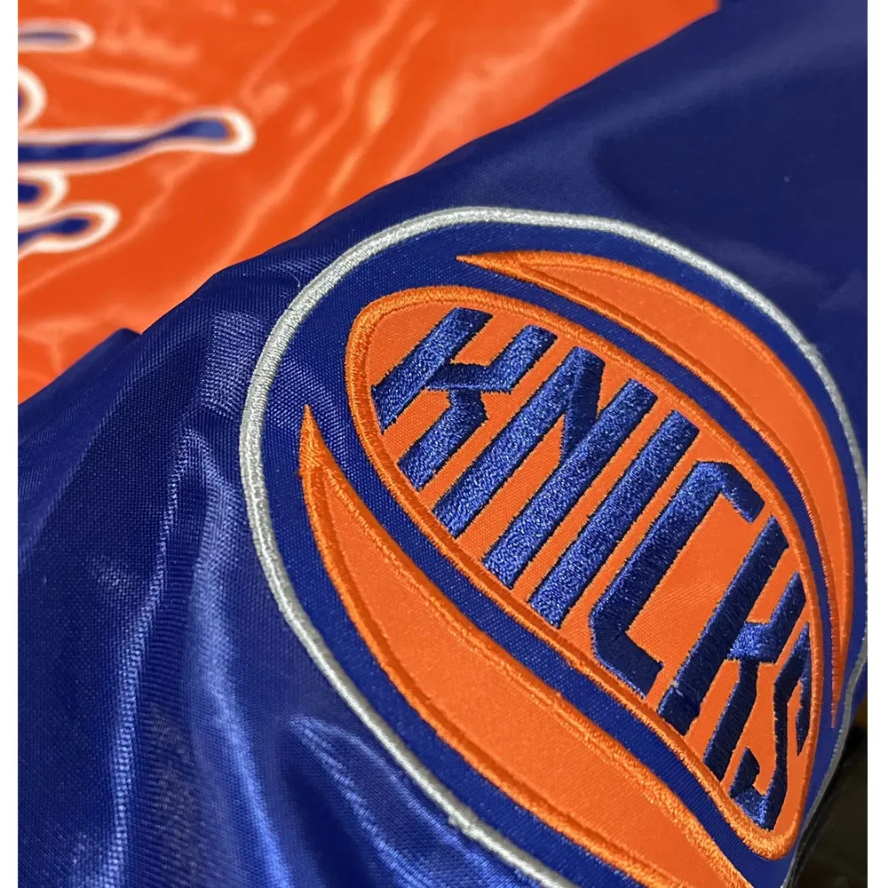 The Tradition II Team NY Knicks Orange/Blue Satin Jacket