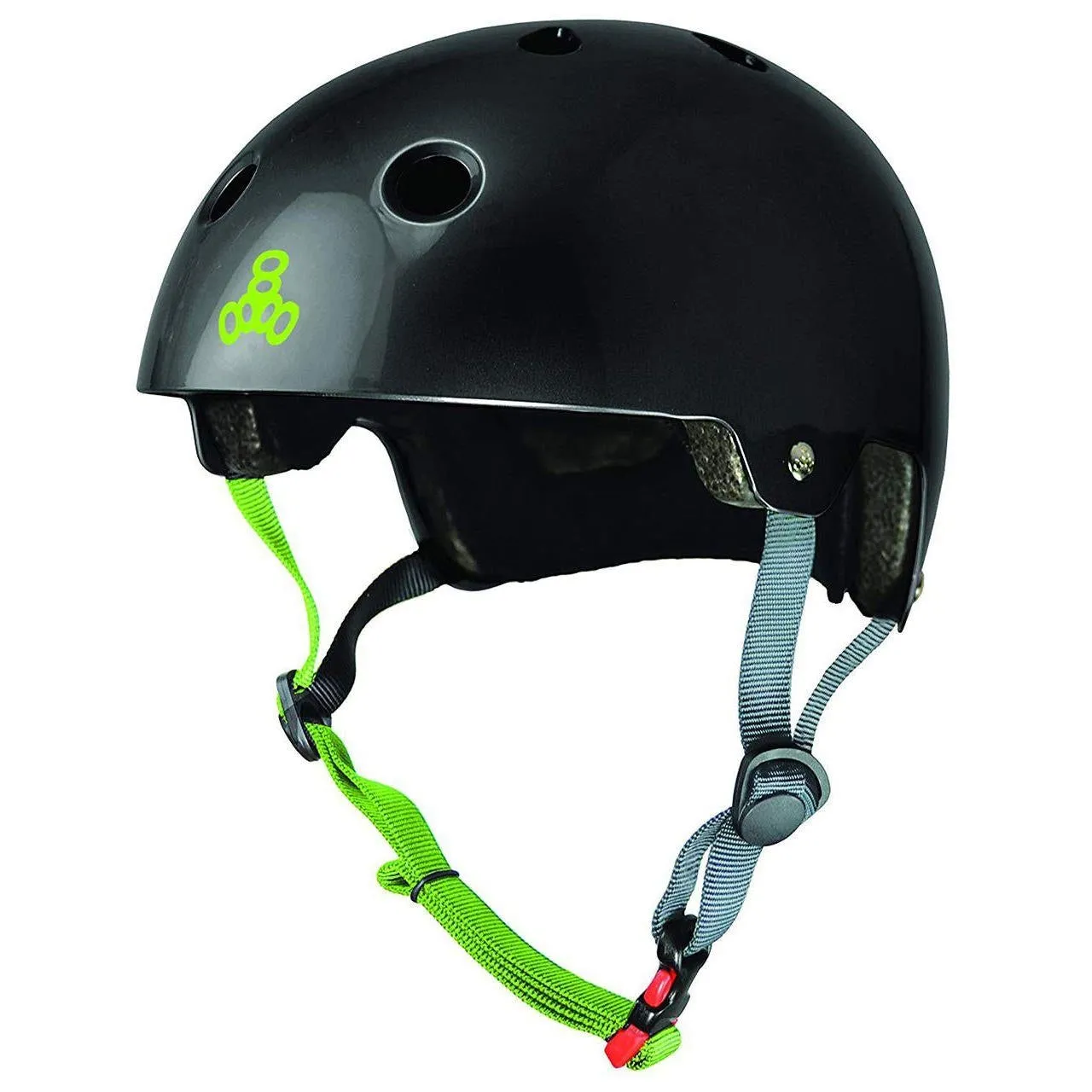 Triple 8 Brainsaver Dual cert EPS Helmet Gloss Black Zest