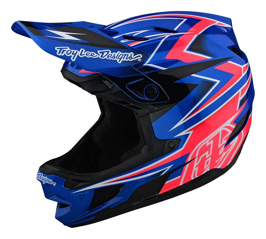 Troy Lee Designs D4 Composite Full Face Helmet - MIPS - Volt - Blue - 2023