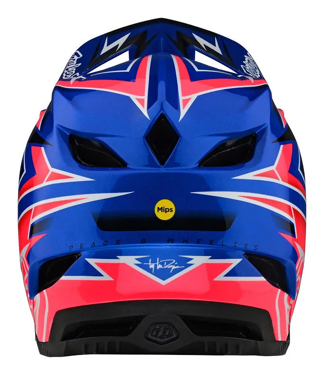 Troy Lee Designs D4 Composite Full Face Helmet - MIPS - Volt - Blue - 2023