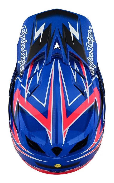 Troy Lee Designs D4 Composite Full Face Helmet - MIPS - Volt - Blue - 2023