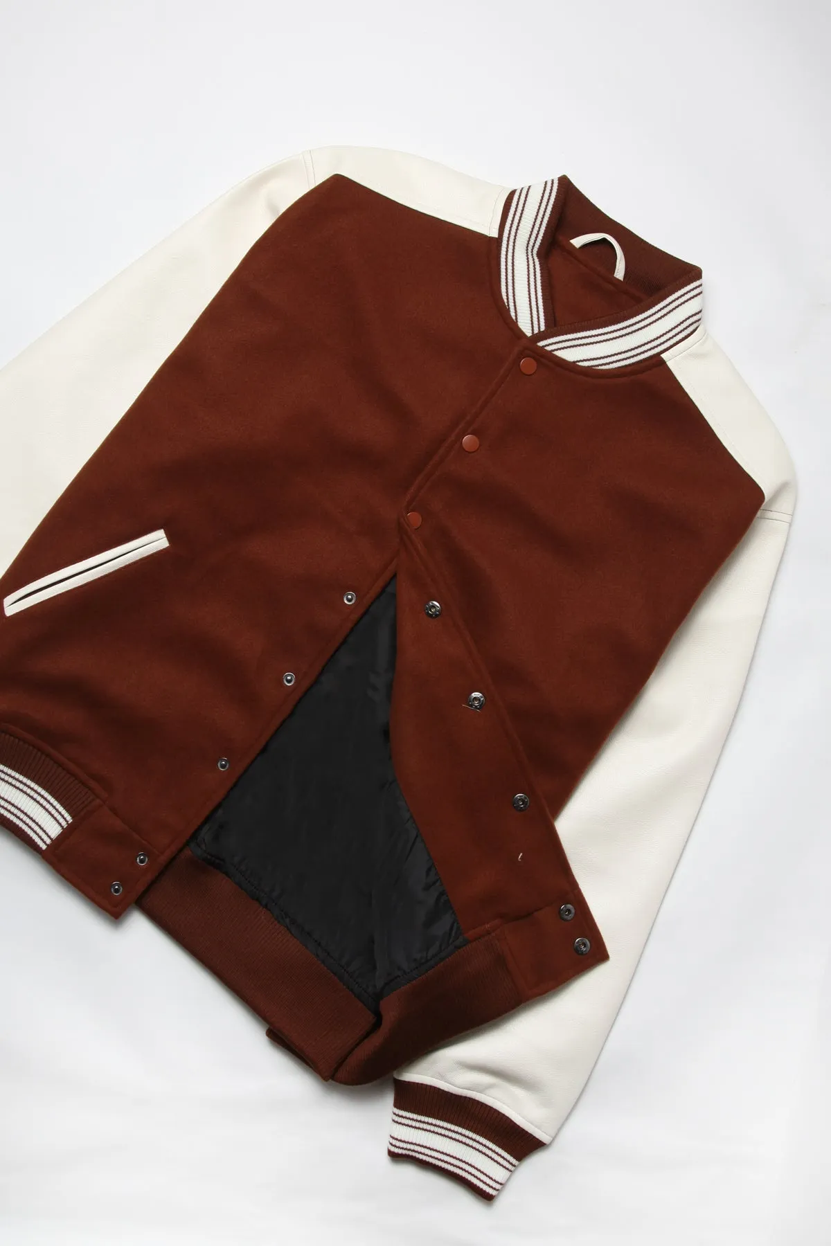 TRS - Vegan Varsity Jacket - Brown