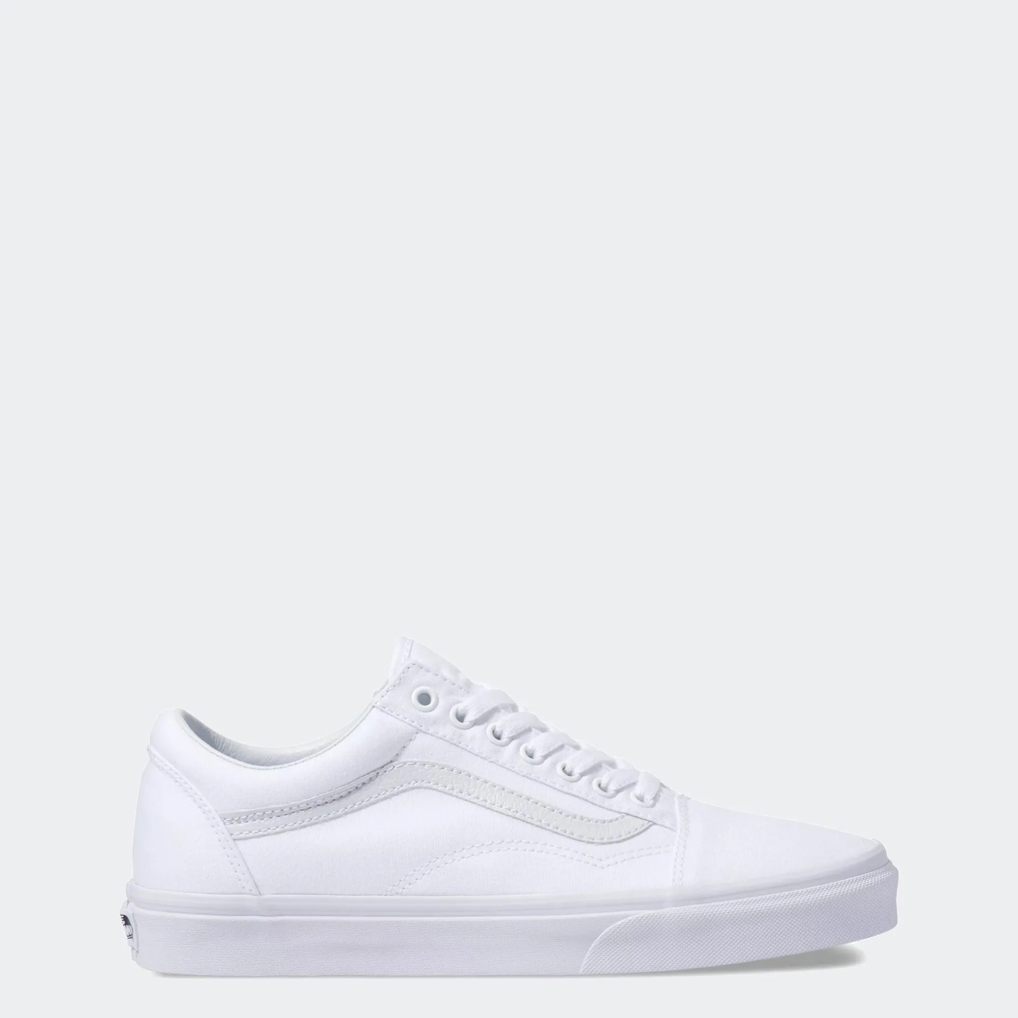 Unisex Vans Canvas Old Skool Shoes True White