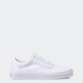 Unisex Vans Canvas Old Skool Shoes True White