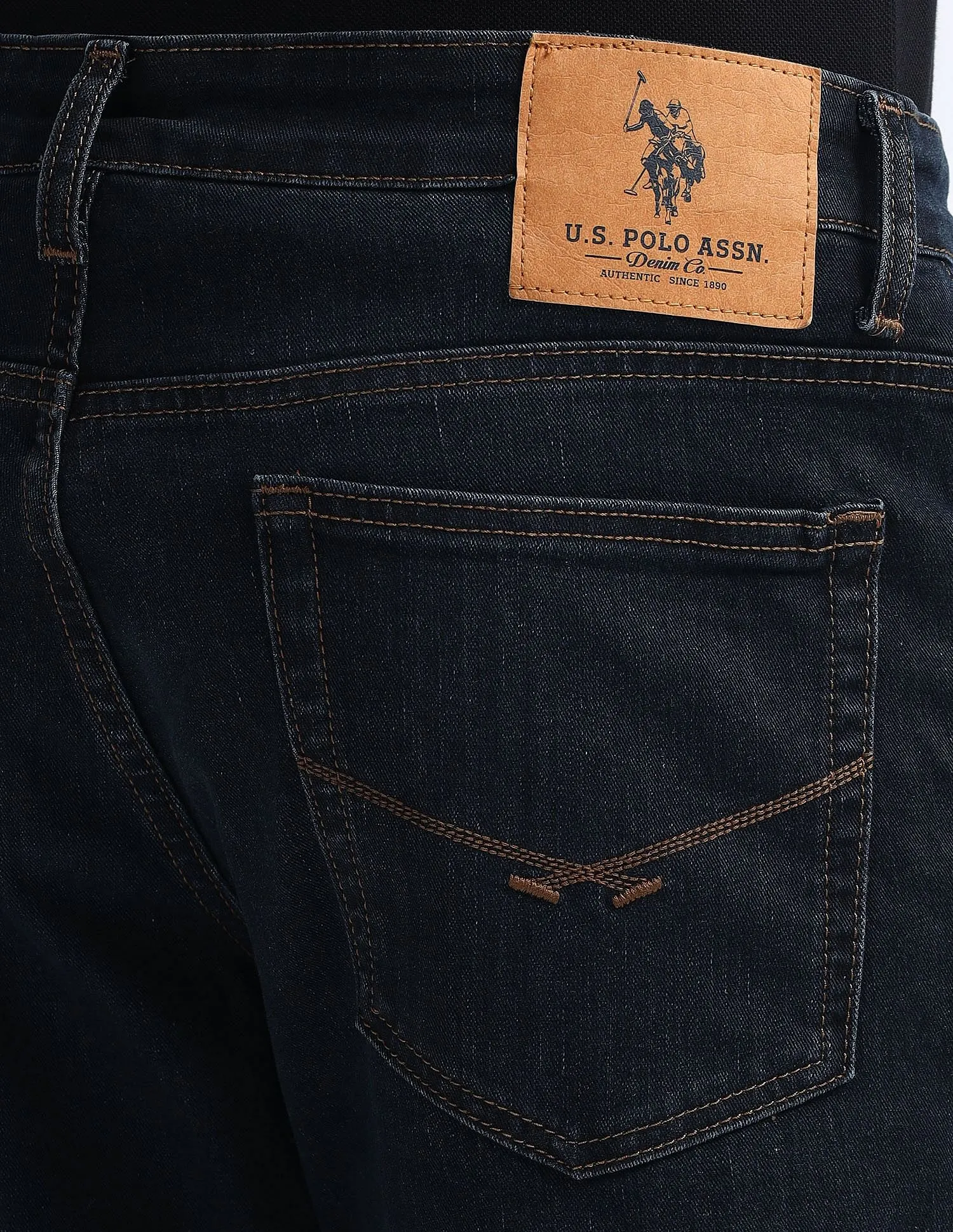 U.S. Polo Assn. Denim Co. Brandon Slim Tapered Fit Dark Wash Jeans