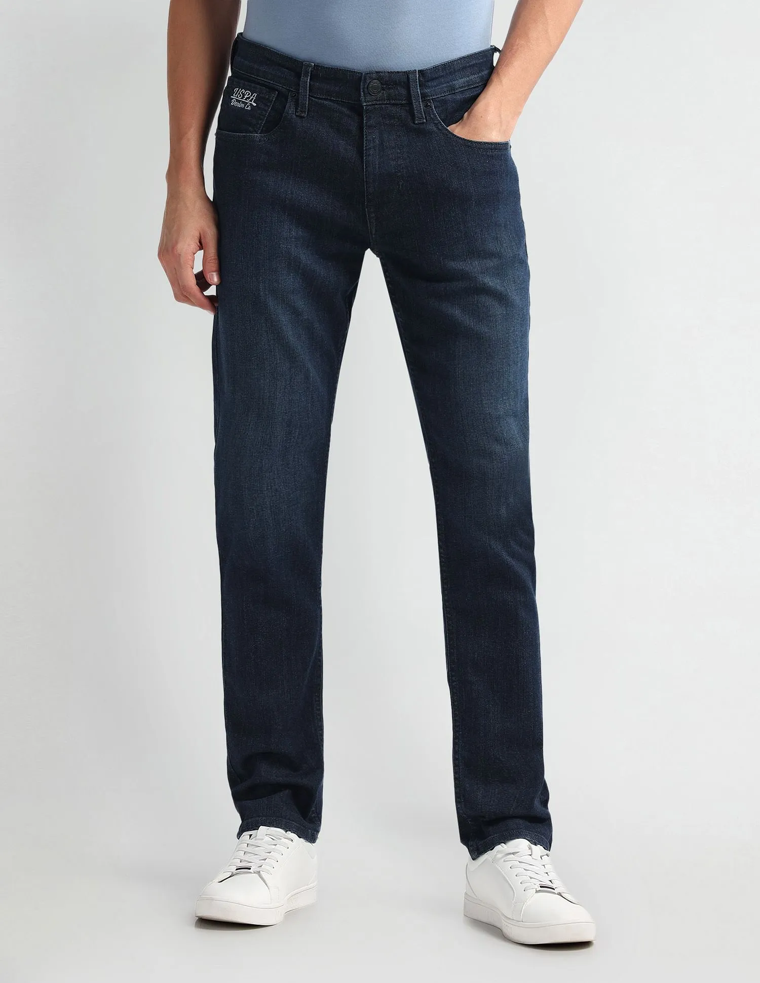 U.S. Polo Assn. Denim Co. Brandon Slim Tapered Fit Mid Rise Jeans