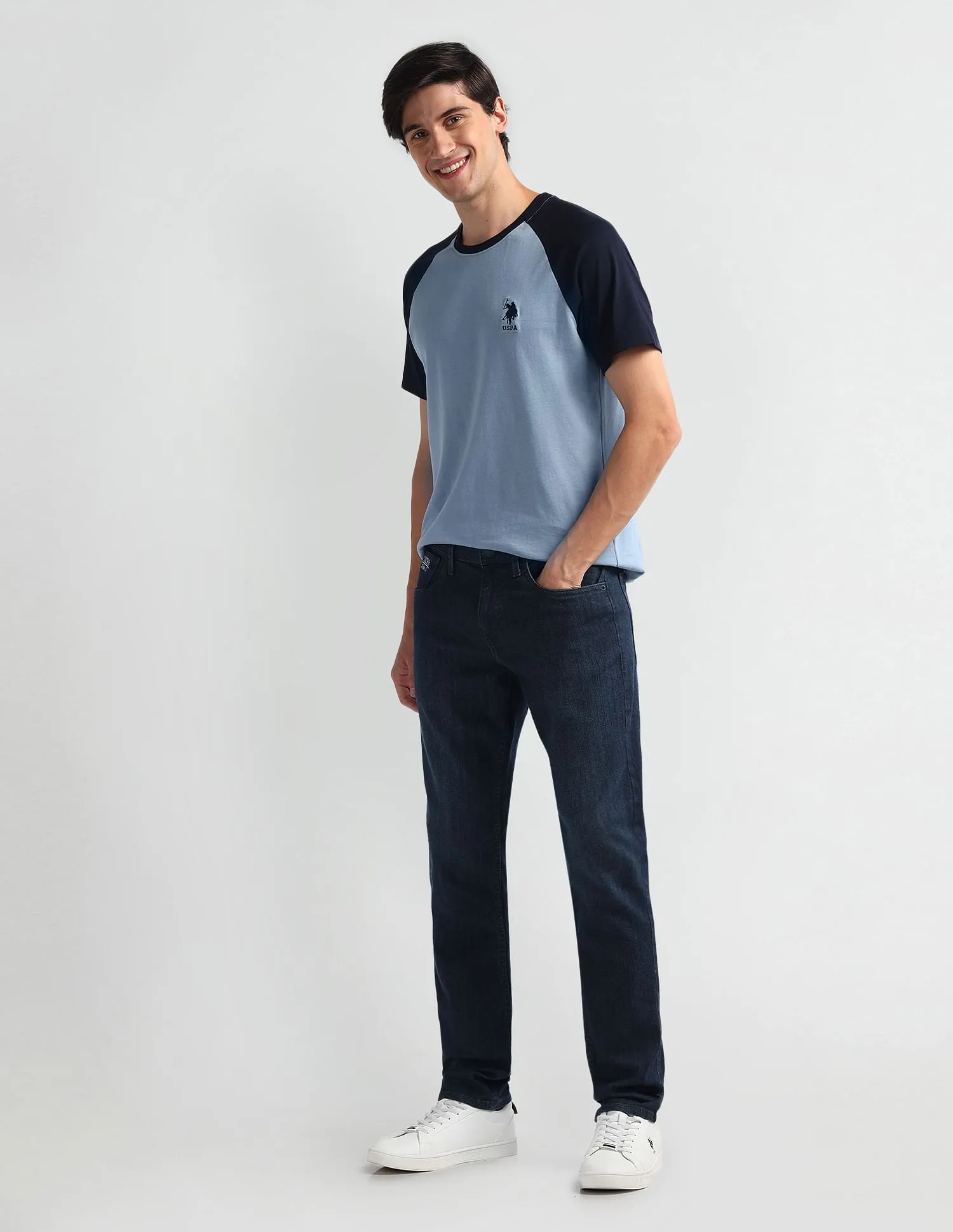 U.S. Polo Assn. Denim Co. Brandon Slim Tapered Fit Mid Rise Jeans