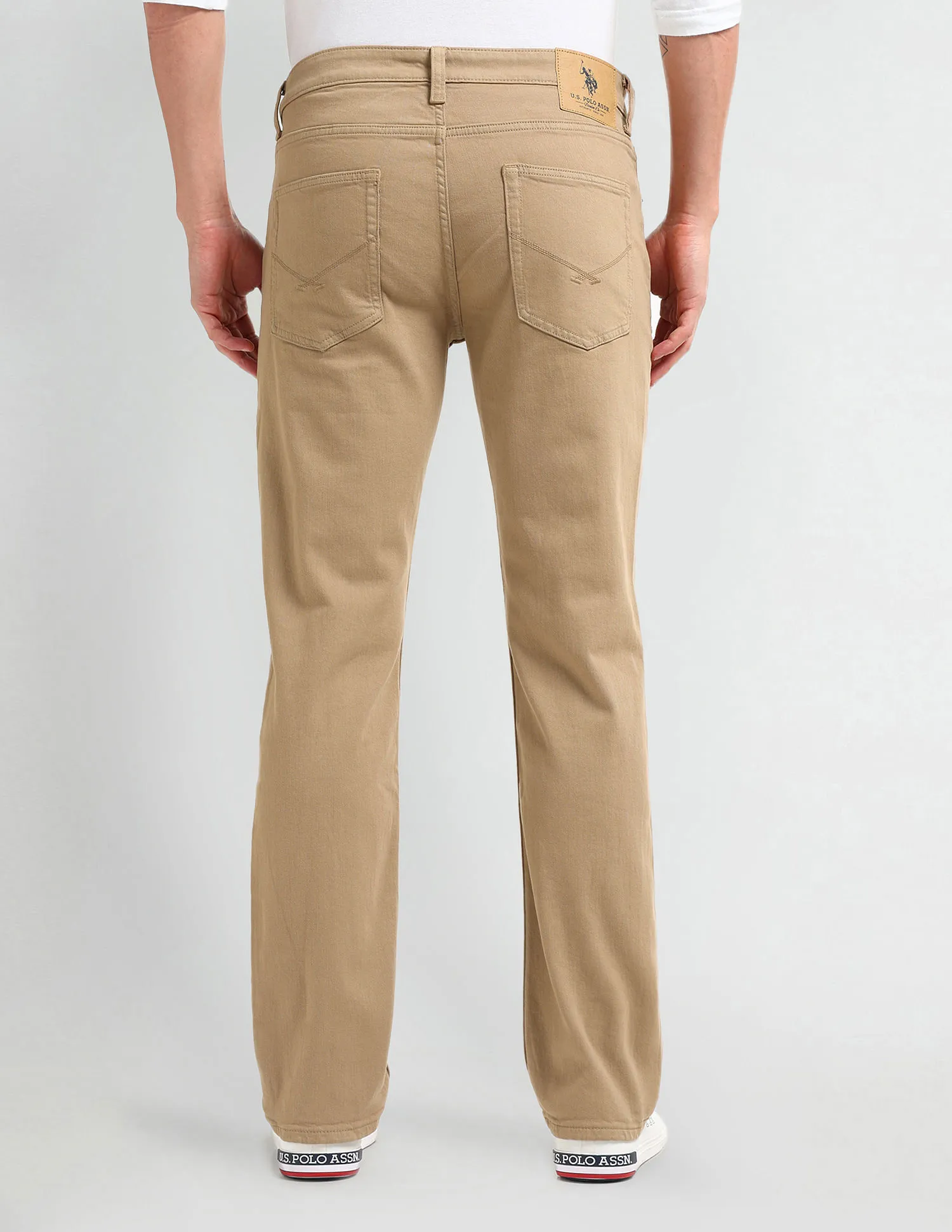 U.S. Polo Assn. Denim Co. Harold Slim Straight Fit Beige Jeans