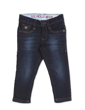 U.S. Polo Assn. Kids Boys Blue Mid Rise Skinny Fit Jeans