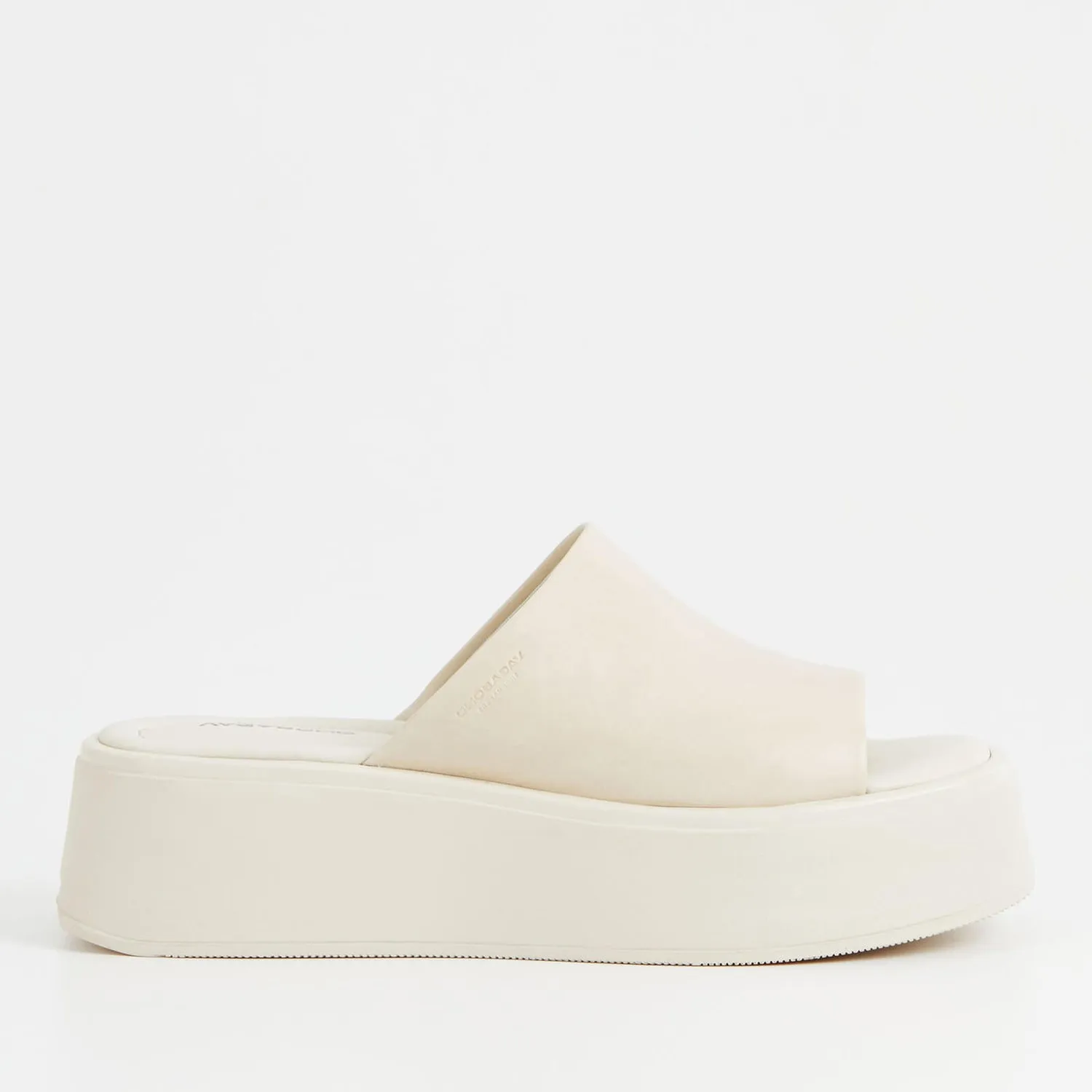 Vagabond Women's Courtney Leather Flatform Mules - Off White