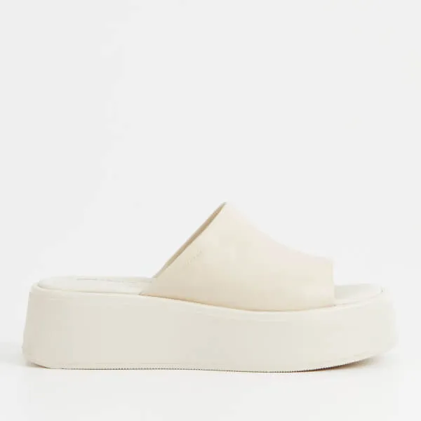 Vagabond Women's Courtney Leather Flatform Mules - Off White