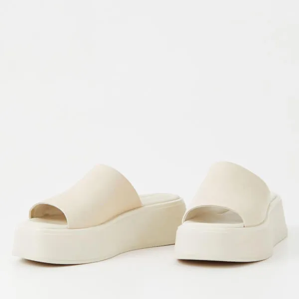 Vagabond Women's Courtney Leather Flatform Mules - Off White