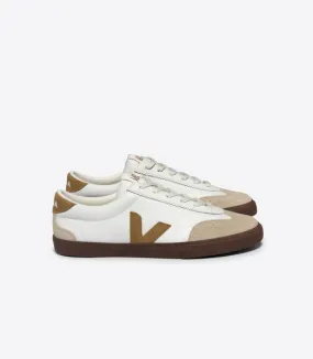 VejaM Volley White Leather Tent Bark Logo