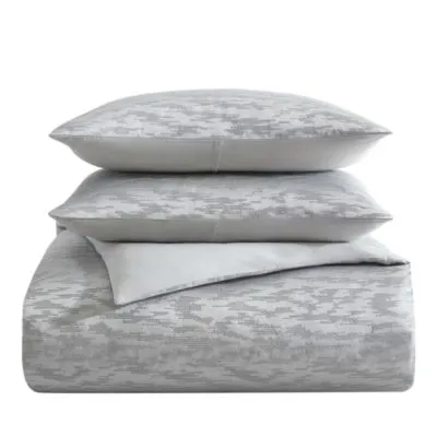 Vera Wang Illusion Grey Duvet Cover Set, King