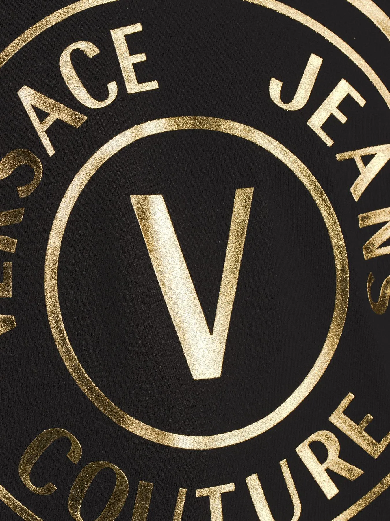 Versace Jeans Couture V Emblem Foil Logo Regular Fit T-shirt - Dark Brown