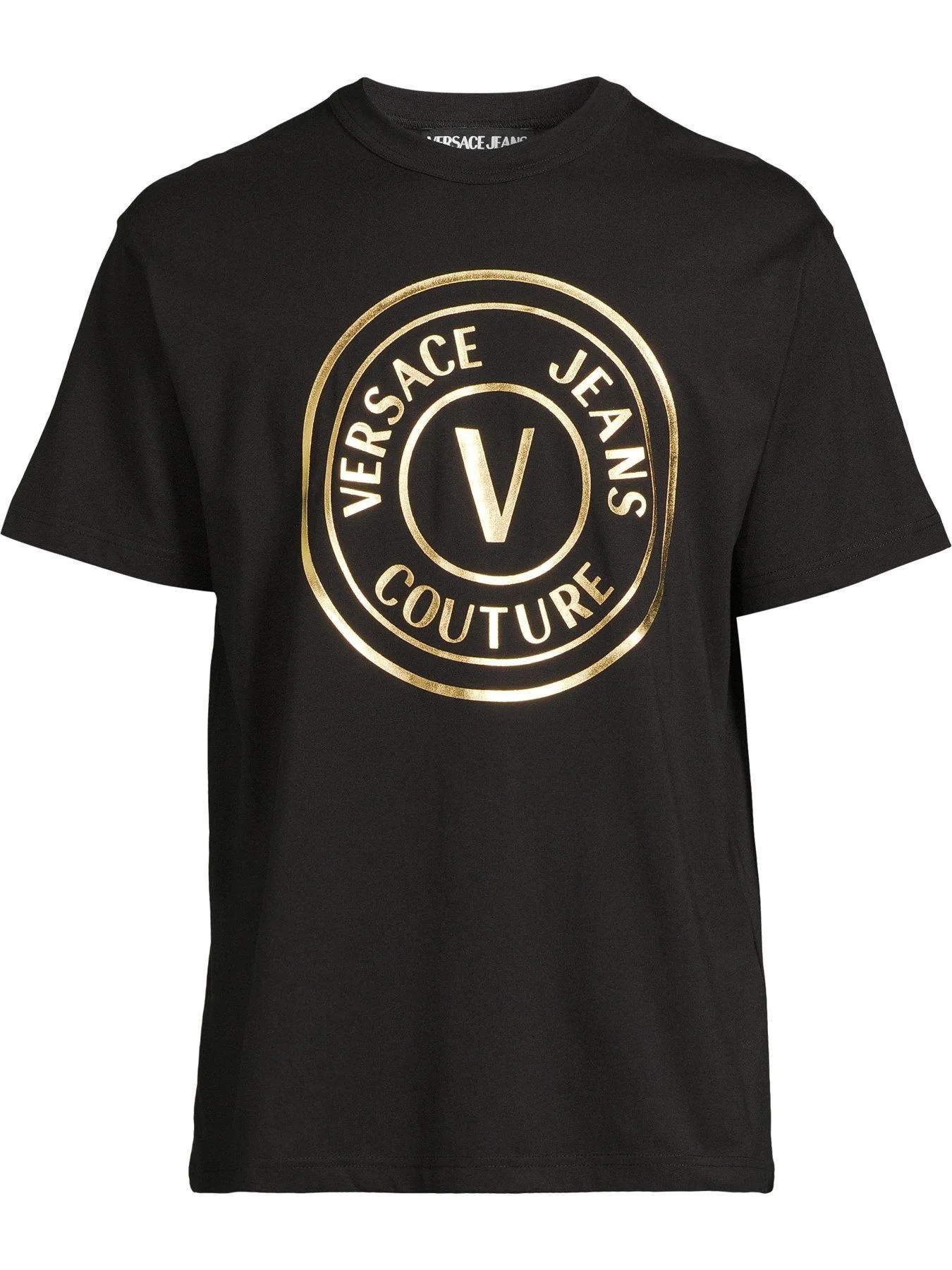 Versace Jeans Couture V Emblem Foil Logo Regular Fit T-shirt - Dark Brown