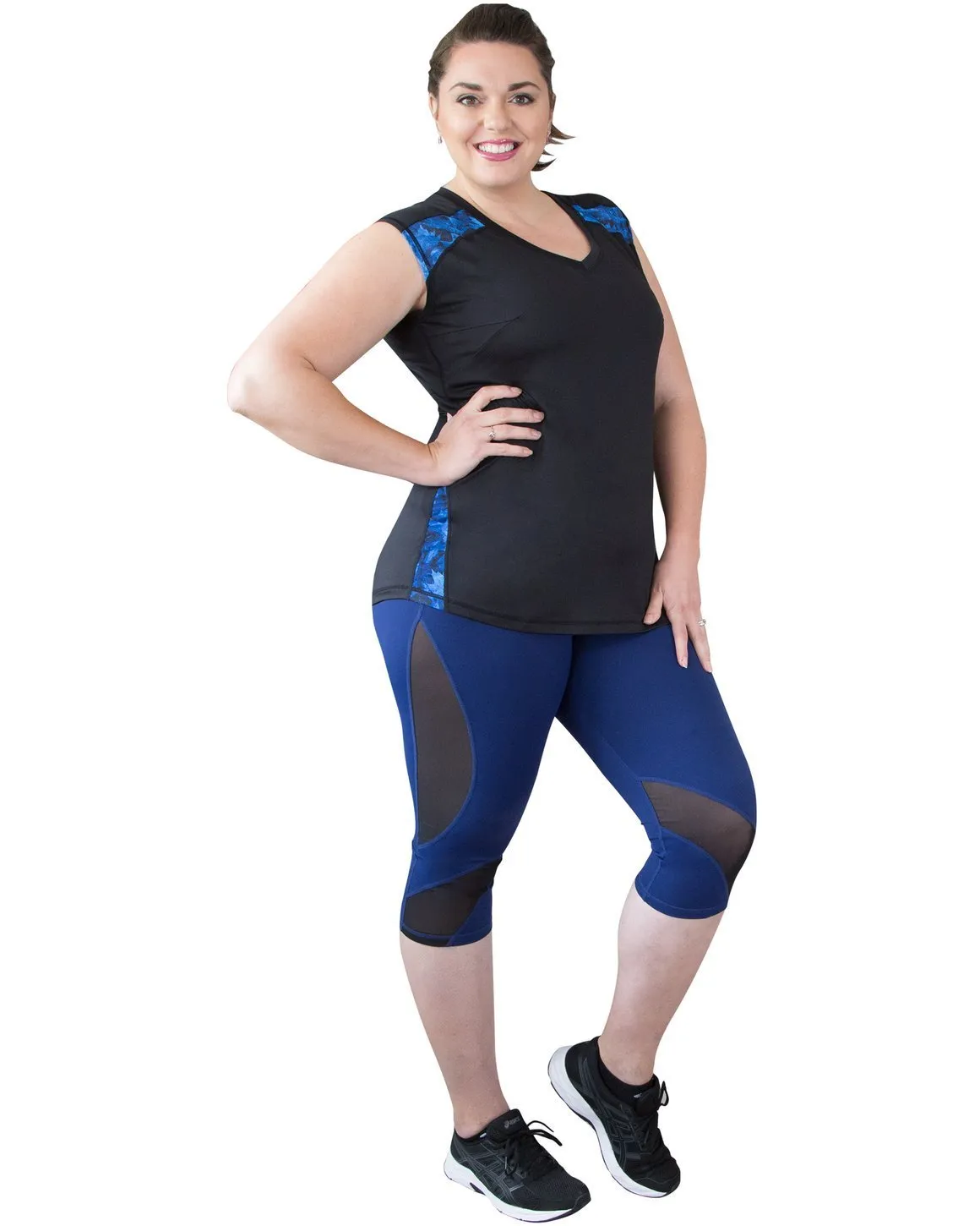 Verve Sleeveless Top - Black/Blue