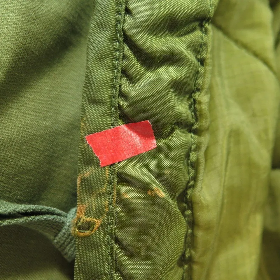 Vintage 70s M-65  Field Jacket + Liner L Vietnam Era Airborne Army OG-107