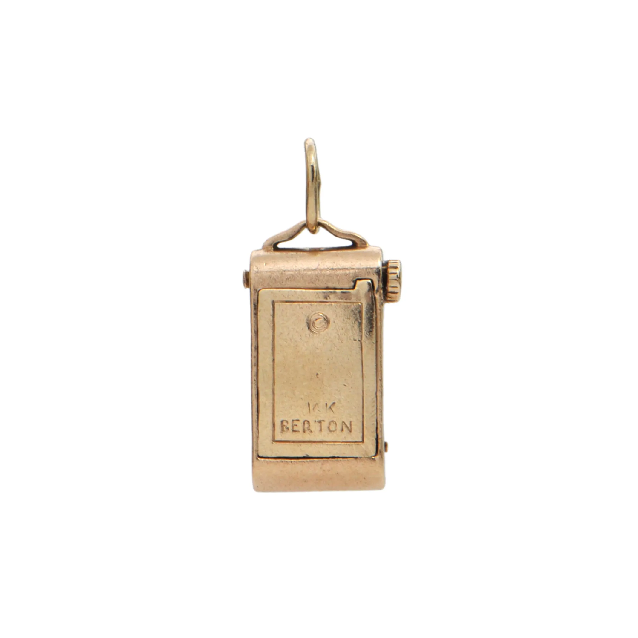 Vintage Mechanical 14K Yellow Gold Camera Charm