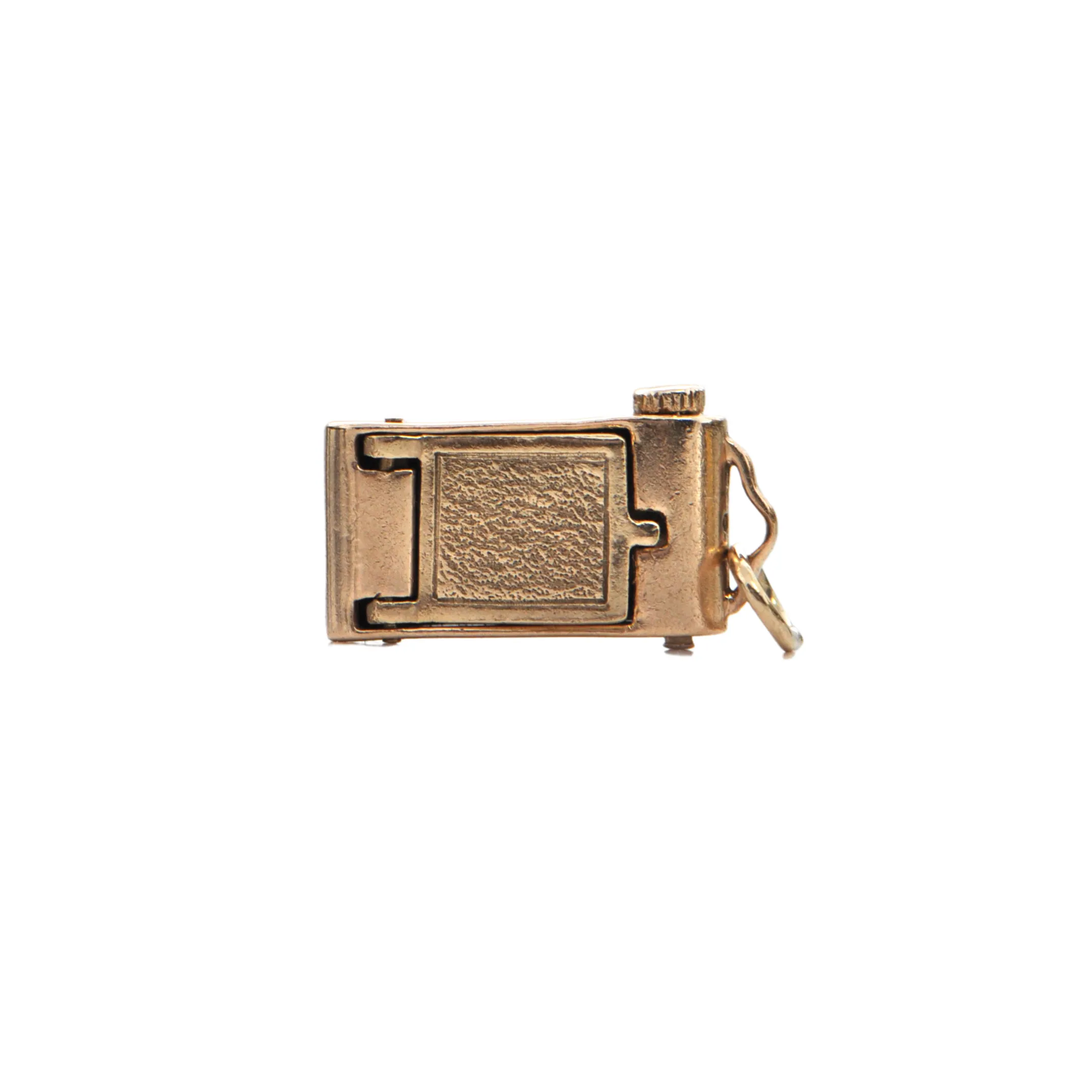 Vintage Mechanical 14K Yellow Gold Camera Charm