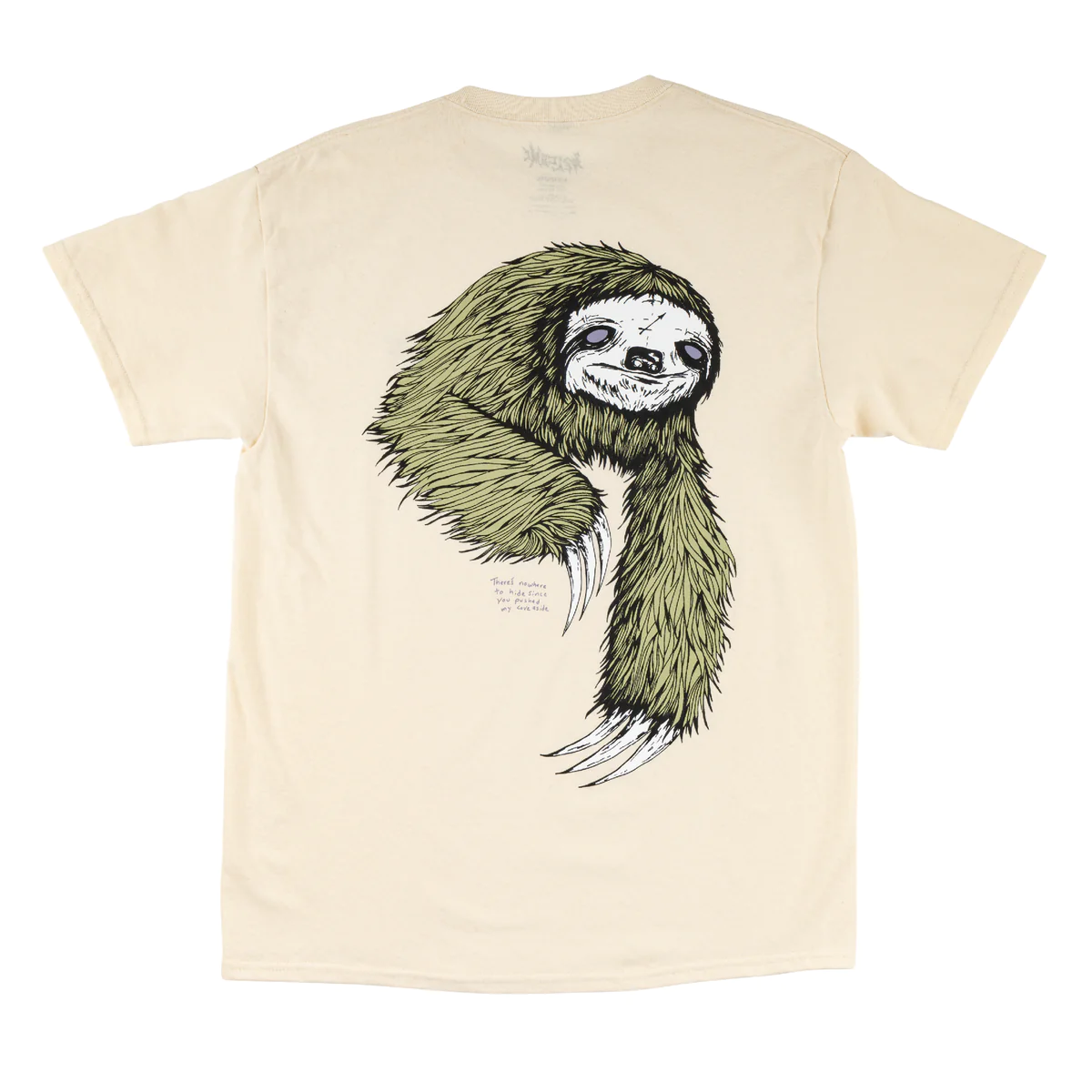 Welcome skateboards Printed sloth Tee Cream