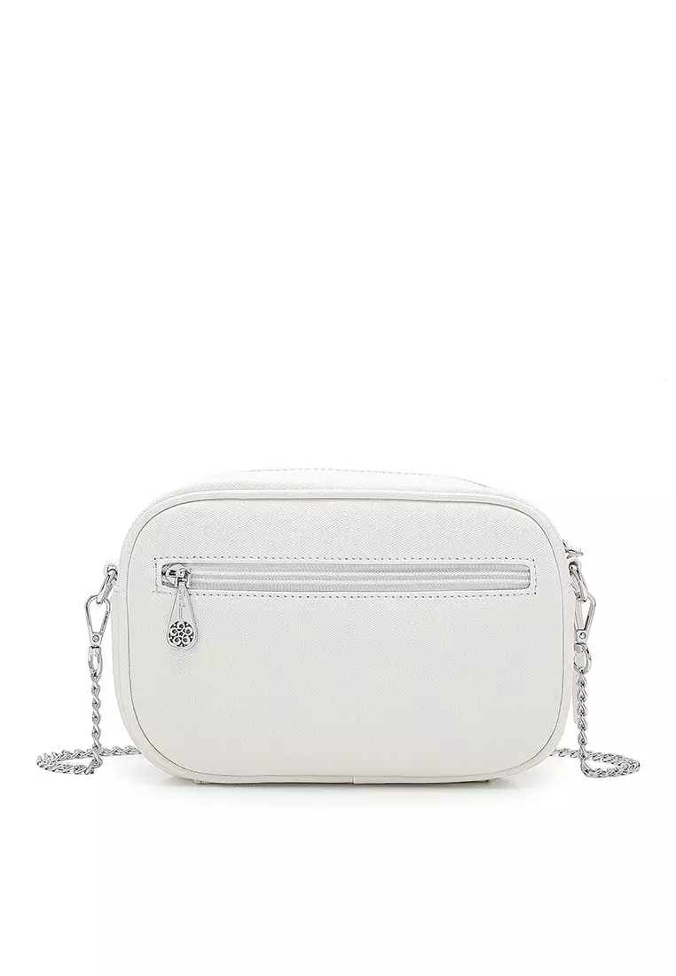 Wild Channel Women's Shoulder Sling Bag / Crossbody Bag - White